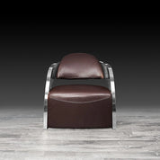 New Zetta Silver Brown Modern Accent Chair
