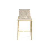 Nolan Brushed Titanium Gold Counter Stool