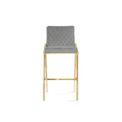 Nolan Brushed Titanium Gold Counter Stool