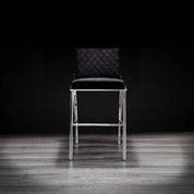 Nolan Silver Black Luxury Counter Stool