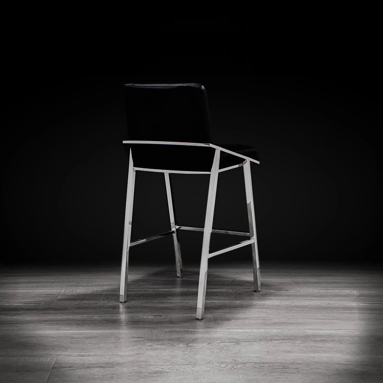 Nolan Silver Black Roberto Grassie Counter Stool