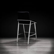 Nolan Silver Black Roberto Grassie Counter Stool