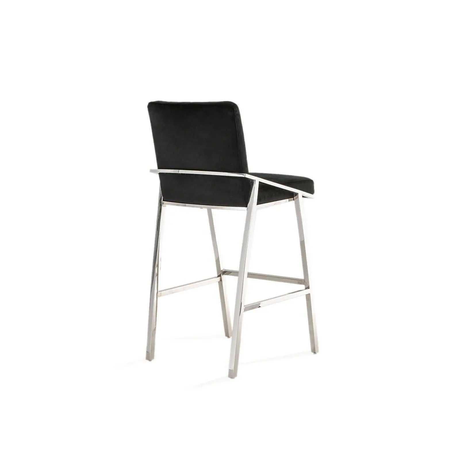 Nolan Silver Black Roberto Grassie Counter Stool