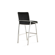Nolan Silver Black Roberto Grassie Counter Stool