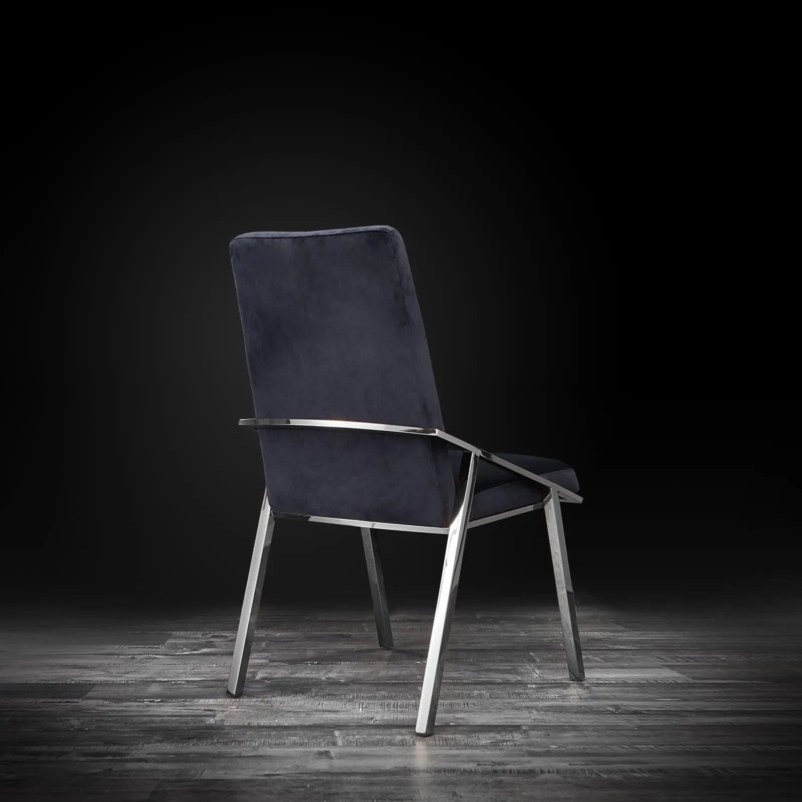 Nolan Silver Black Roberto Grassie Dining Chair