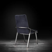 Nolan Silver Black Roberto Grassie Dining Chair