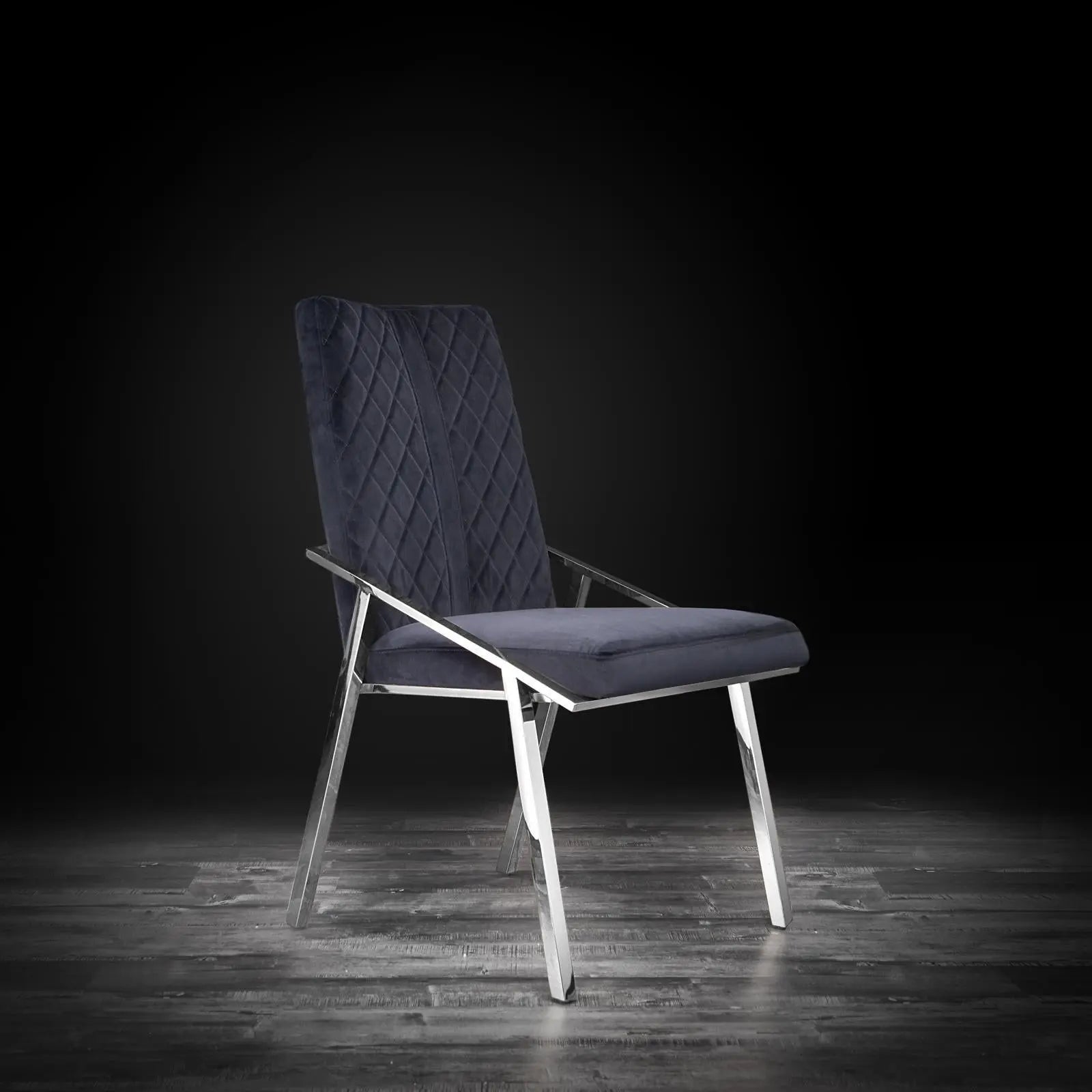 Nolan Silver Black Stylish Dining Chair