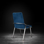 Nolan Silver Dark Blue Roberto Grassie Dining Chair