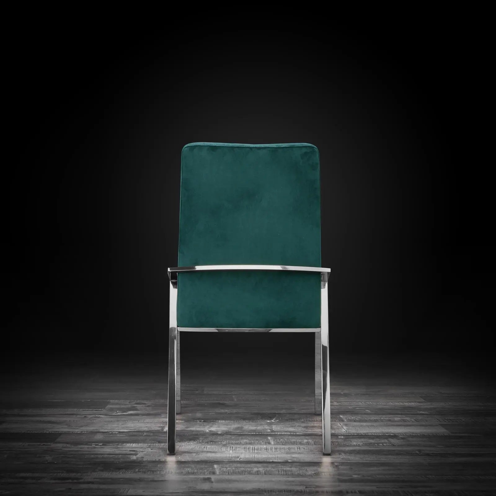 Nolan Silver Dark Green Luxury Dining Chair