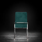 Nolan Silver Dark Green Luxury Dining Chair