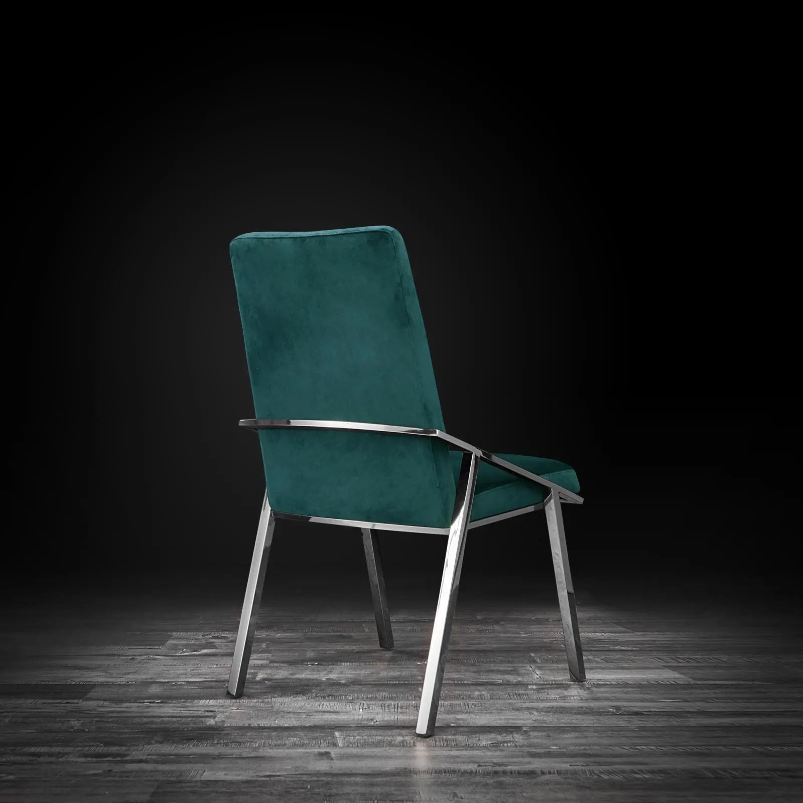 Nolan Silver Dark Green Roberto Grassie Dining Chair