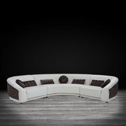 Olivia Beige Brown Modern Sectional