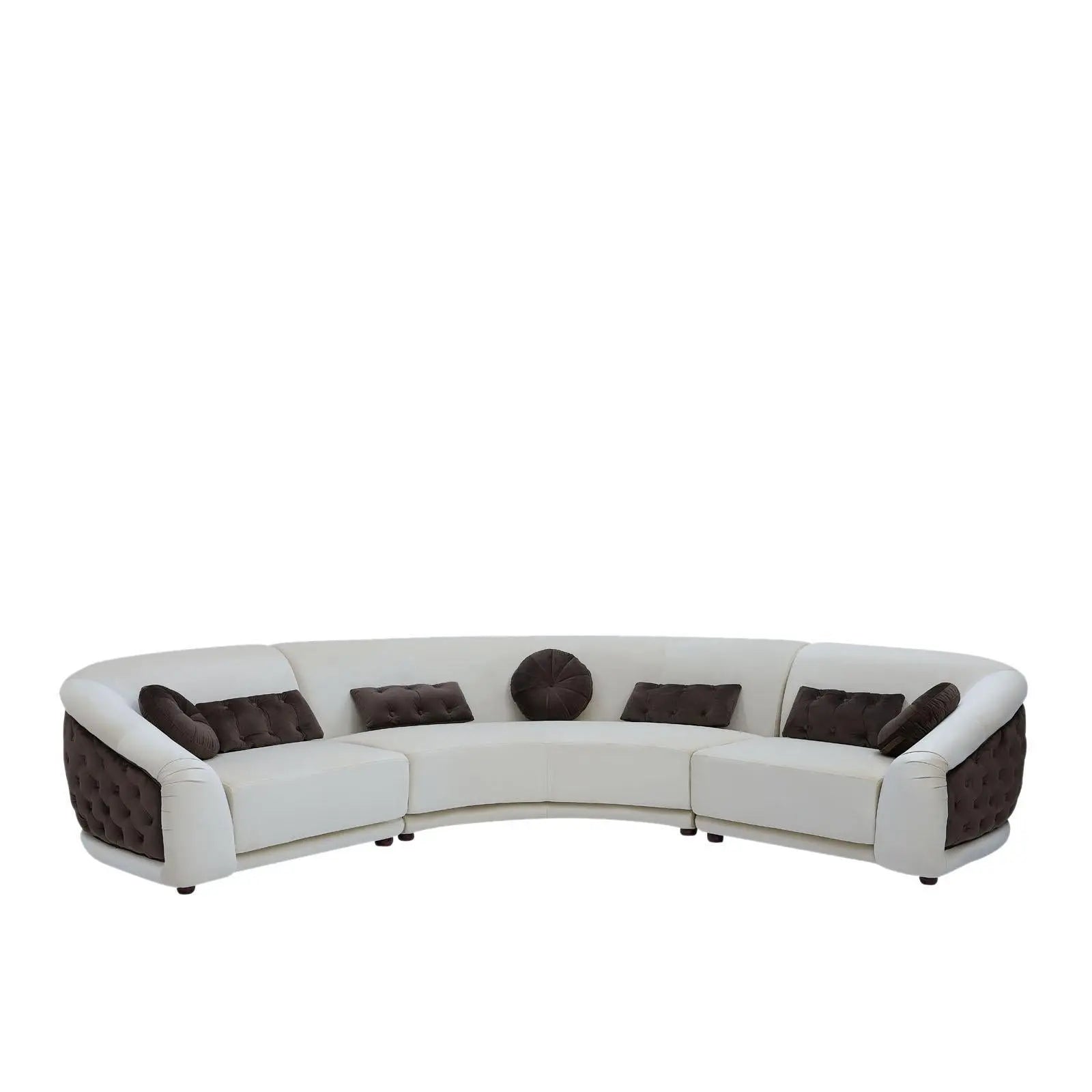 Olivia Beige Brown Sectional