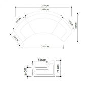 Olivia Beige Brown Stylish Sectional