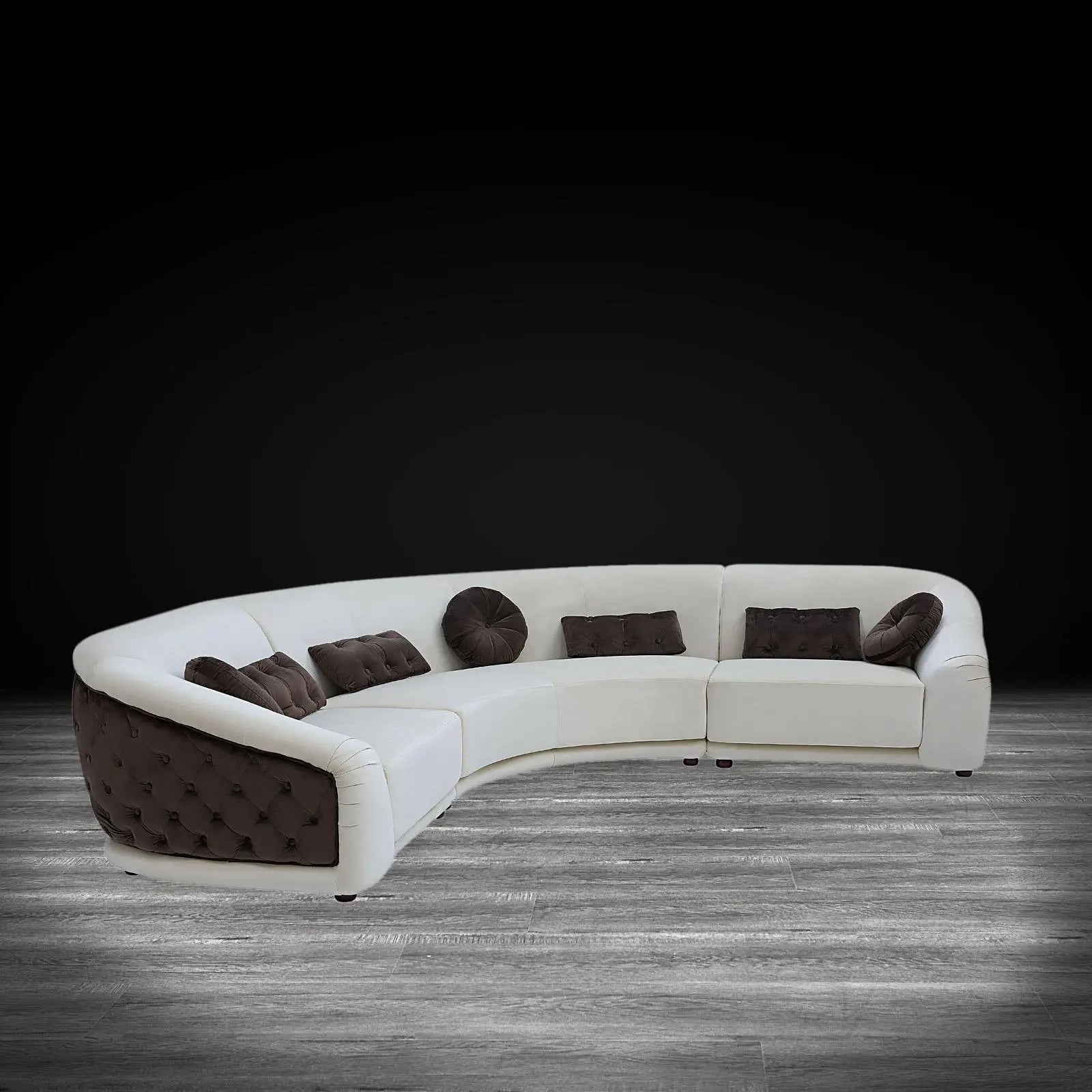 Olivia Beige Brown Stylish Sectional