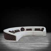 Olivia Beige Brown Stylish Sectional