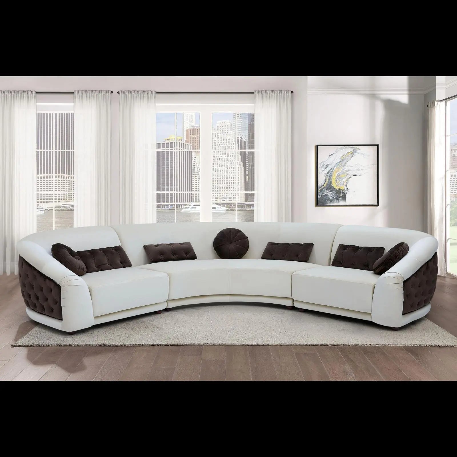 Olivia Beige Lifestyle Luxury Sectional