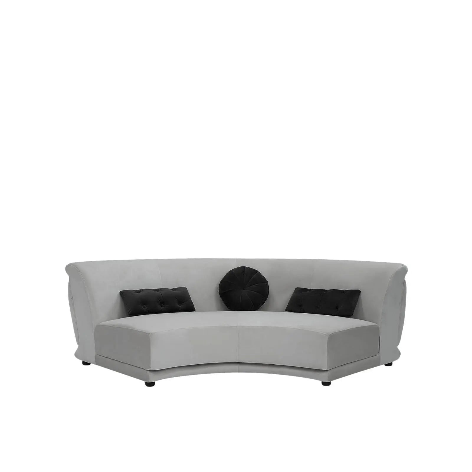 Olivia Light Gray Black Luxury Sectional