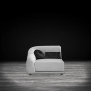 Olivia Light Gray Black Luxury Sectional