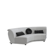 Olivia Light Gray Black Modern Sectional