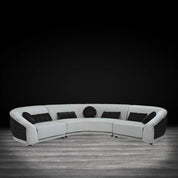 Olivia Light Gray Black Modern Sectional