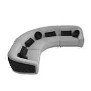 Olivia Light Gray Black Roberto Grassie Sectional