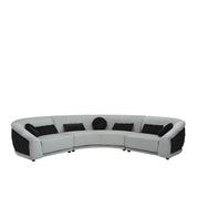 Olivia Light Gray Black Sectional