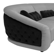 Olivia Light Gray Black Stylish Sectional