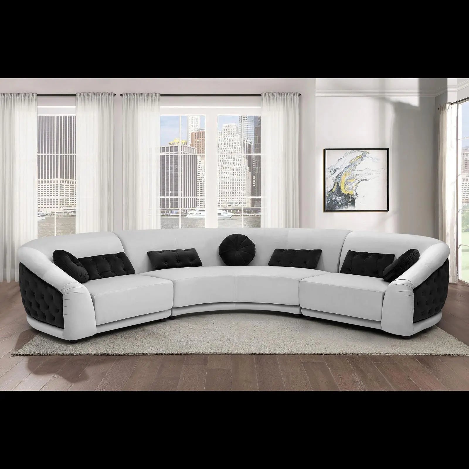 Olivia Light Gray Lifestyle Luxury Sectional
