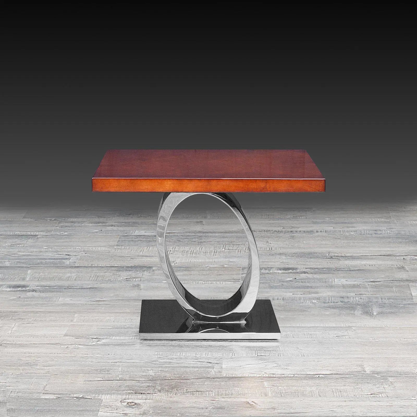 Onyx Maple Silver Modern End Table