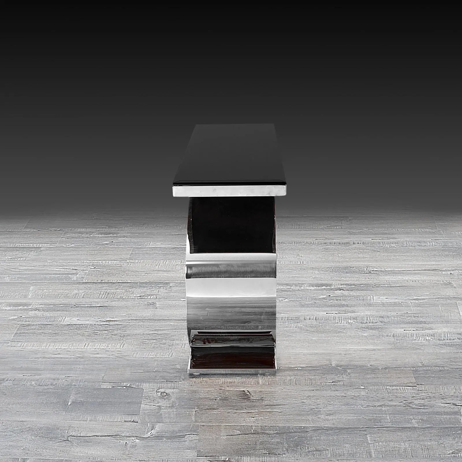 Onyx Silver Glass Roberto Grassie Console Table