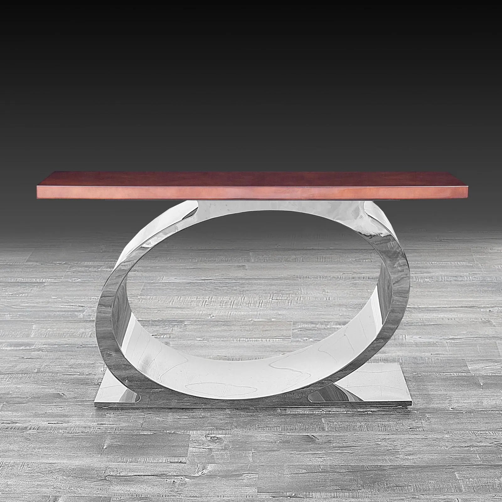 Onyx Silver Maple Modern Console Table
