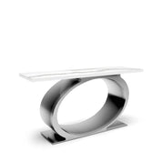 Onyx Silver White Mountain Large Console Table