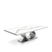 Onyx Silver White Mountain Small Dining Table