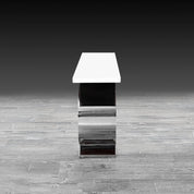 Onyx Silver White Roberto Grassie Console Table