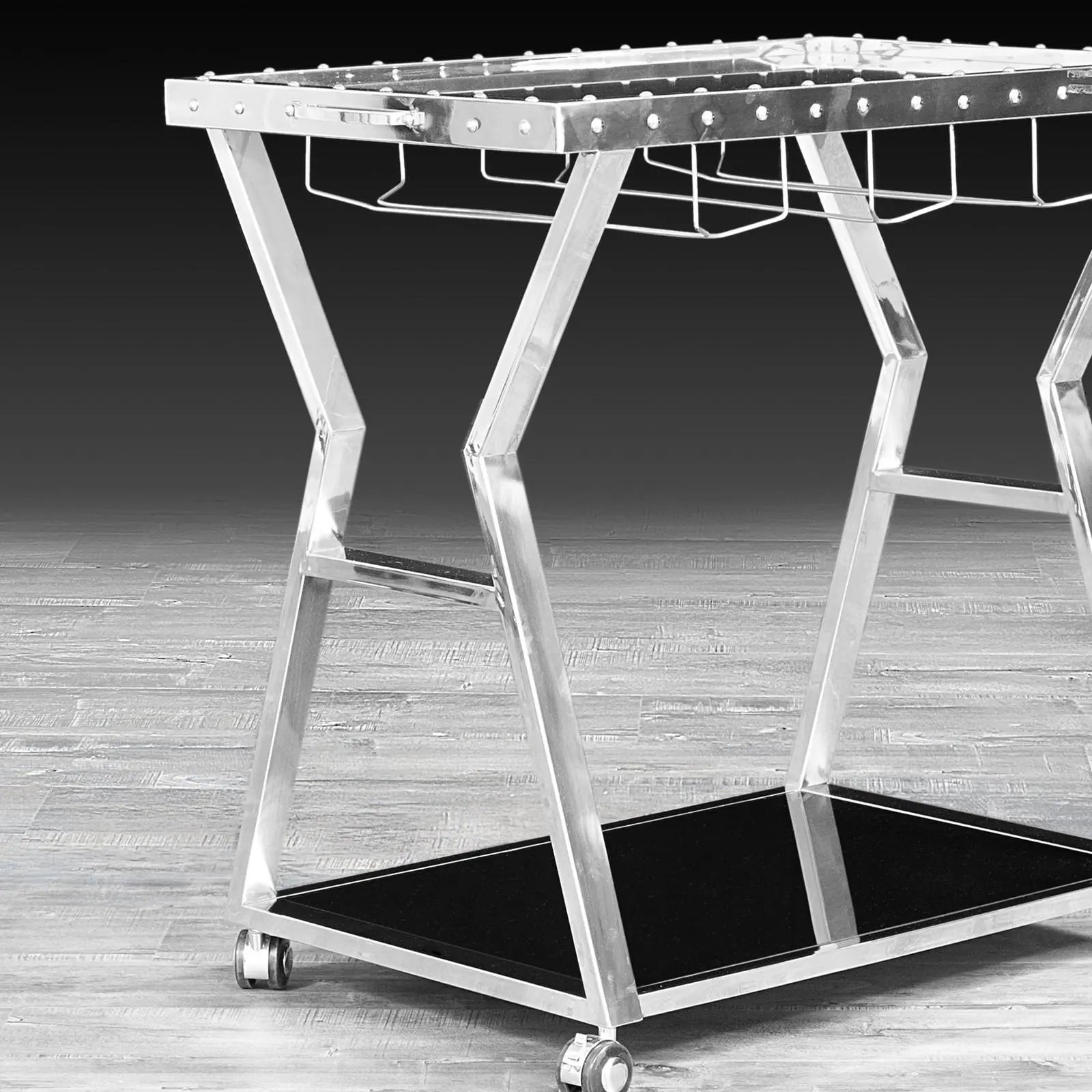 Oslo Silver Luxury Bar Cart