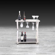 Oslo Silver Modern Bar Cart