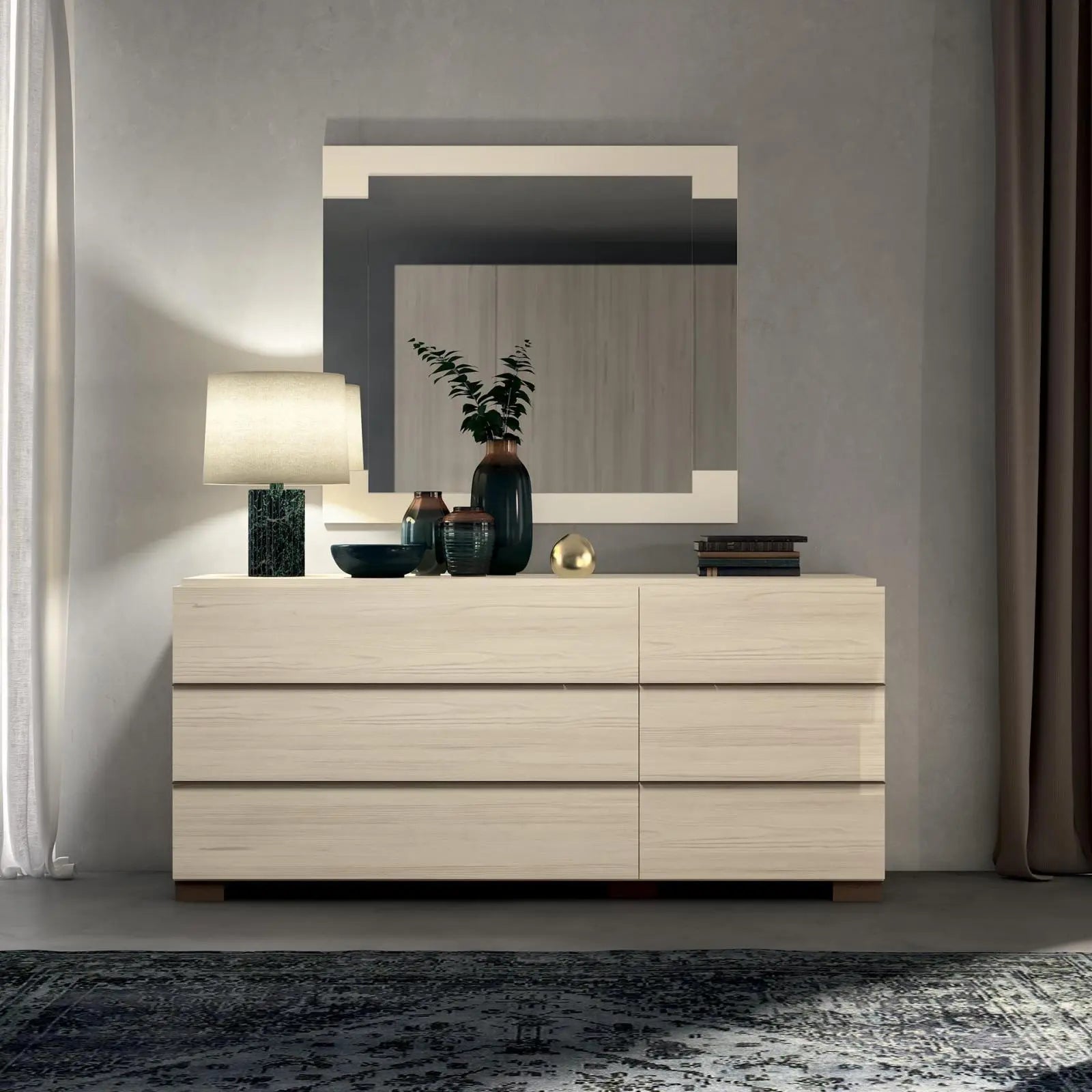Perla Beige Modern Dresser