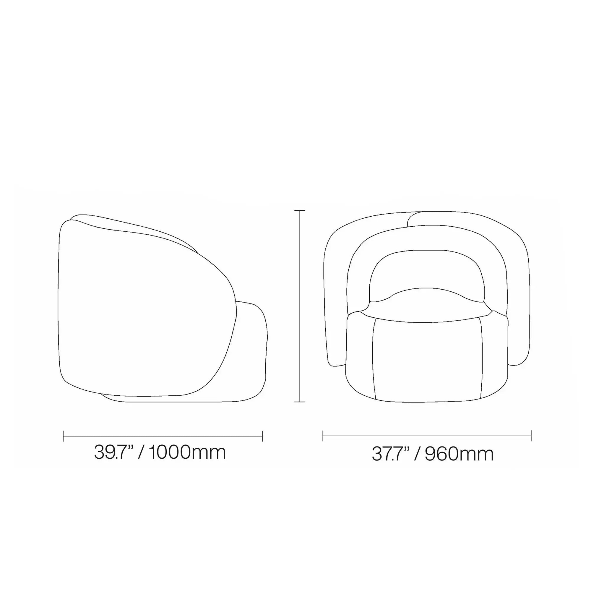 Pietra Armchair Linedrawing RG