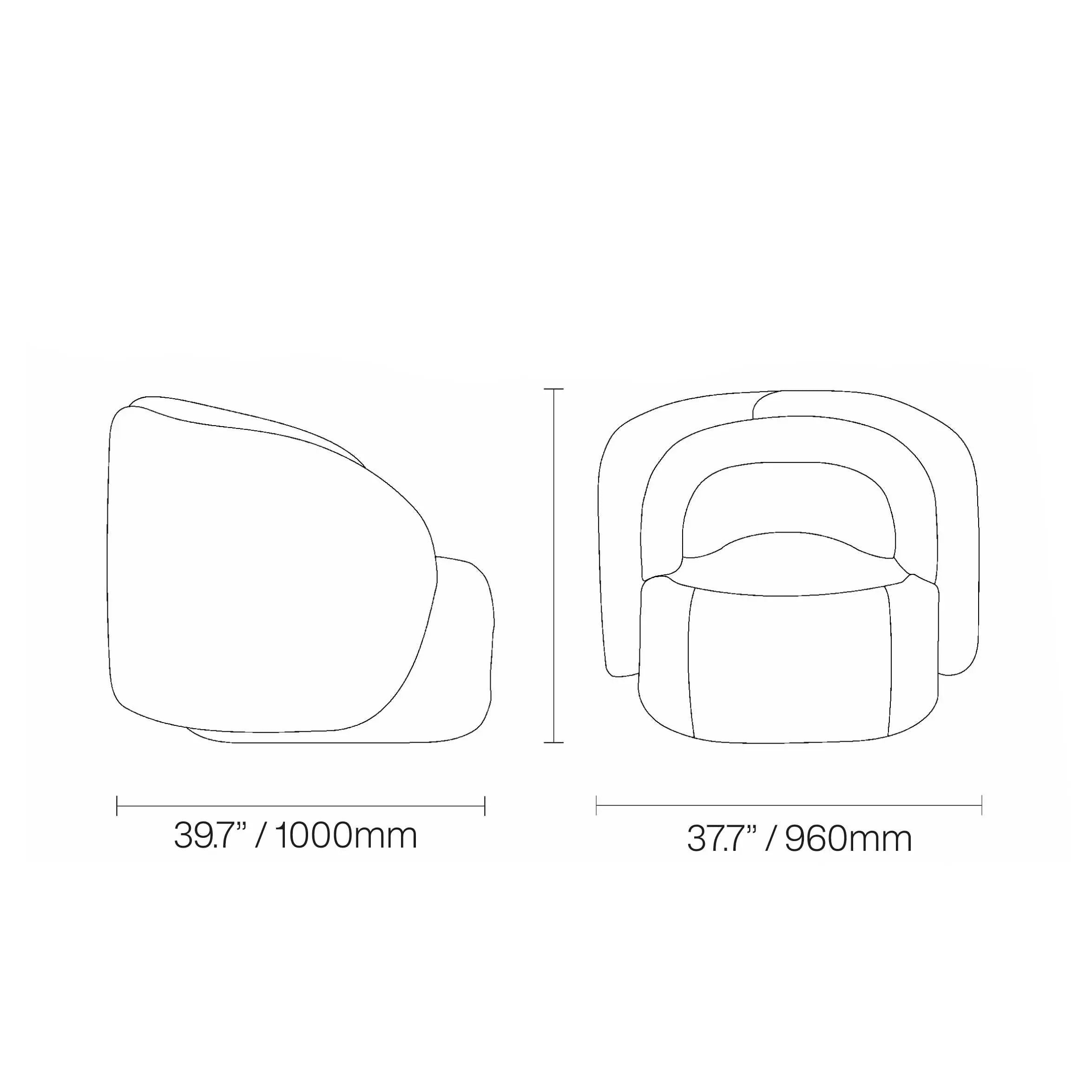 Pietra Armchair Linedrawing