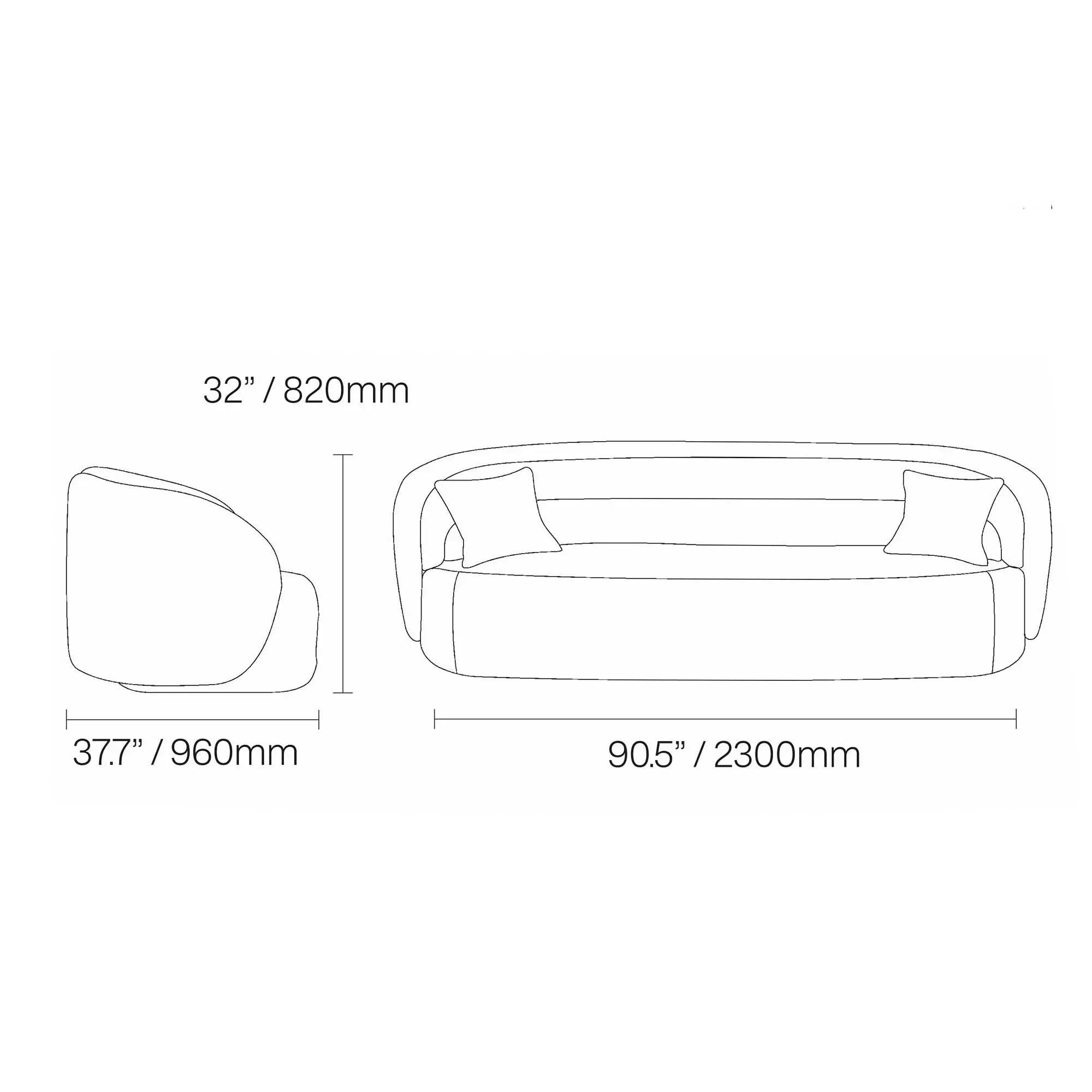 Pietra Sofa Large Line Drawing RG