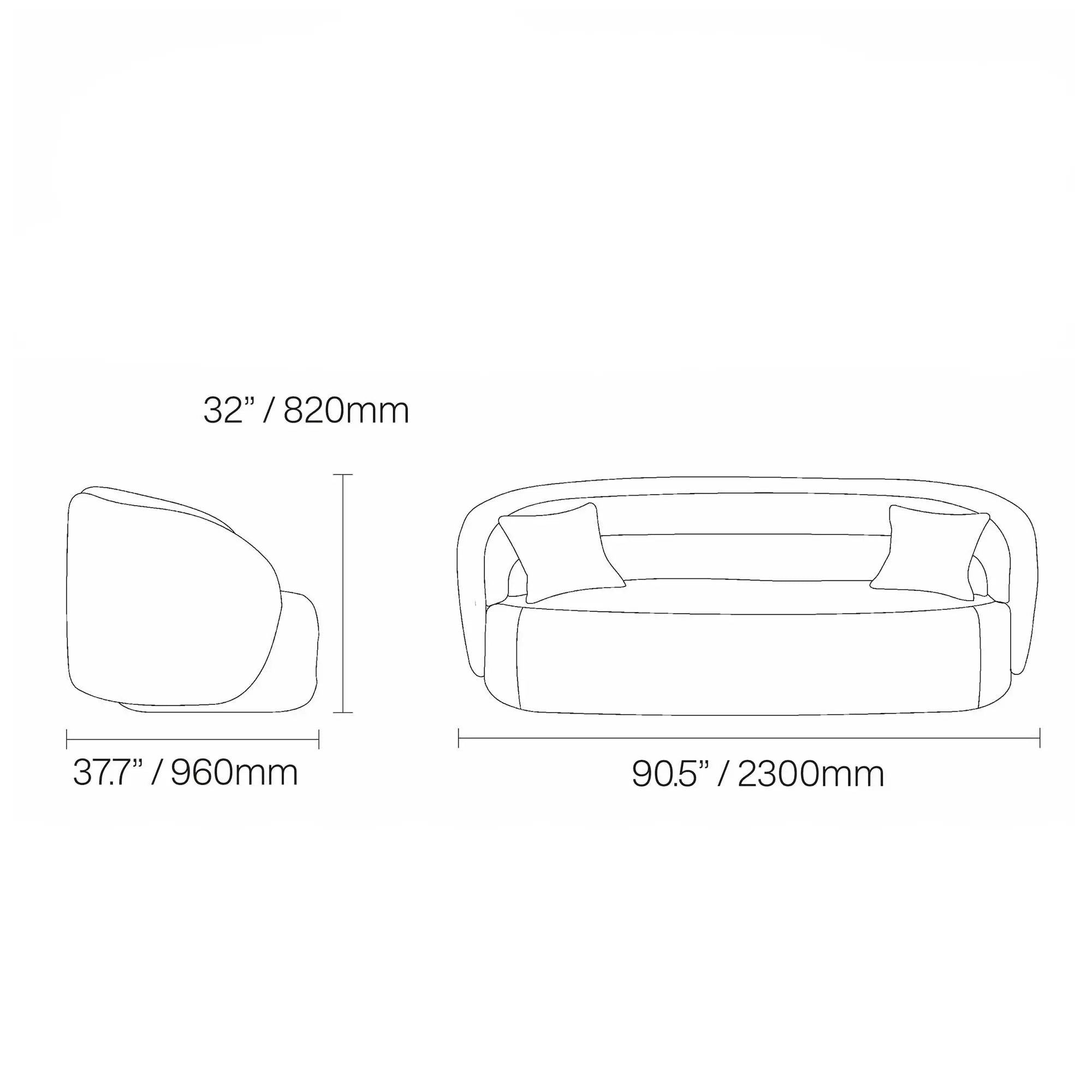 Pietra Sofa Line Drawing RG