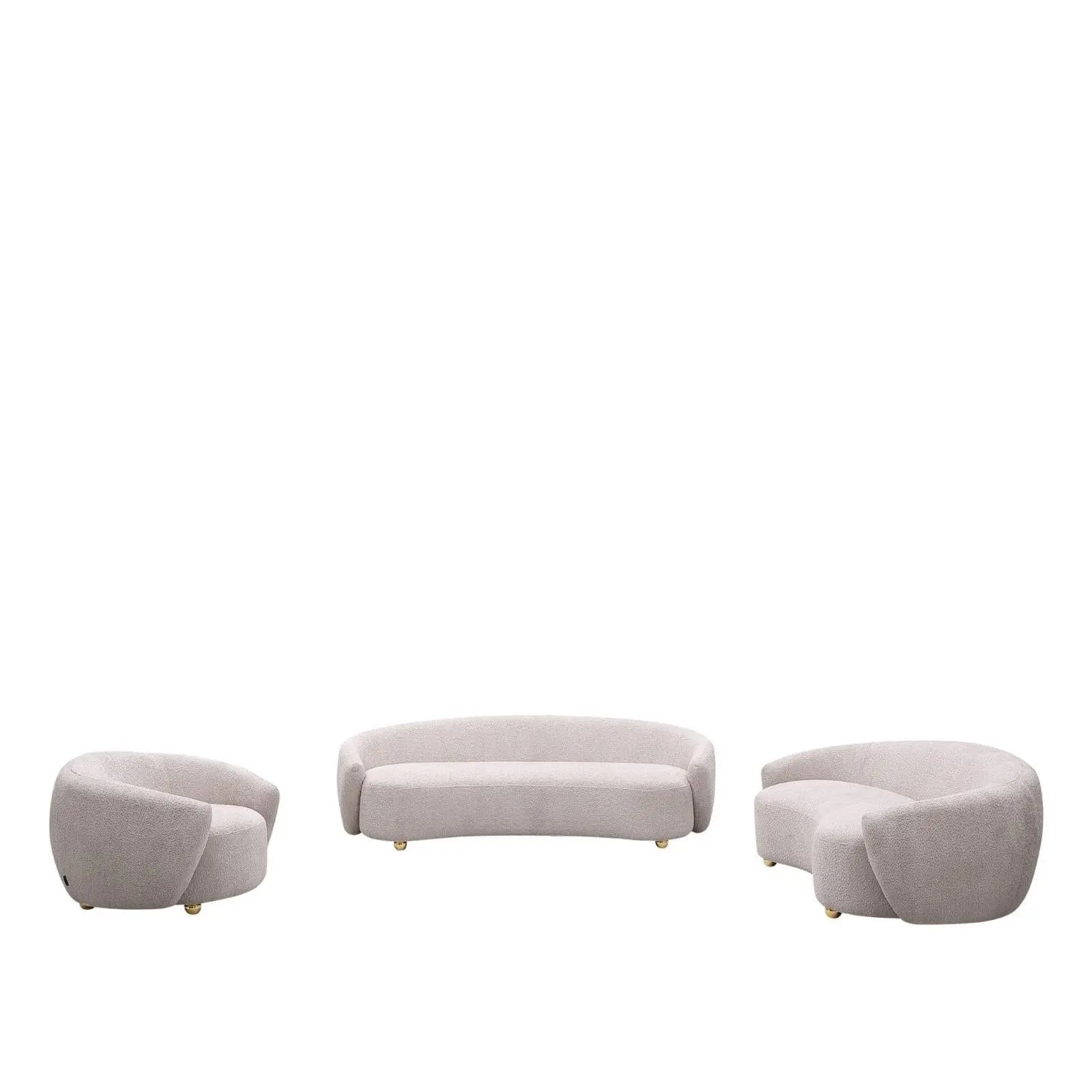 Primo Light Gray Ax Sofa Set