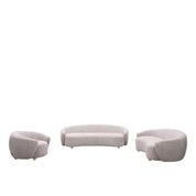 Primo Light Gray Modern Sofa Set