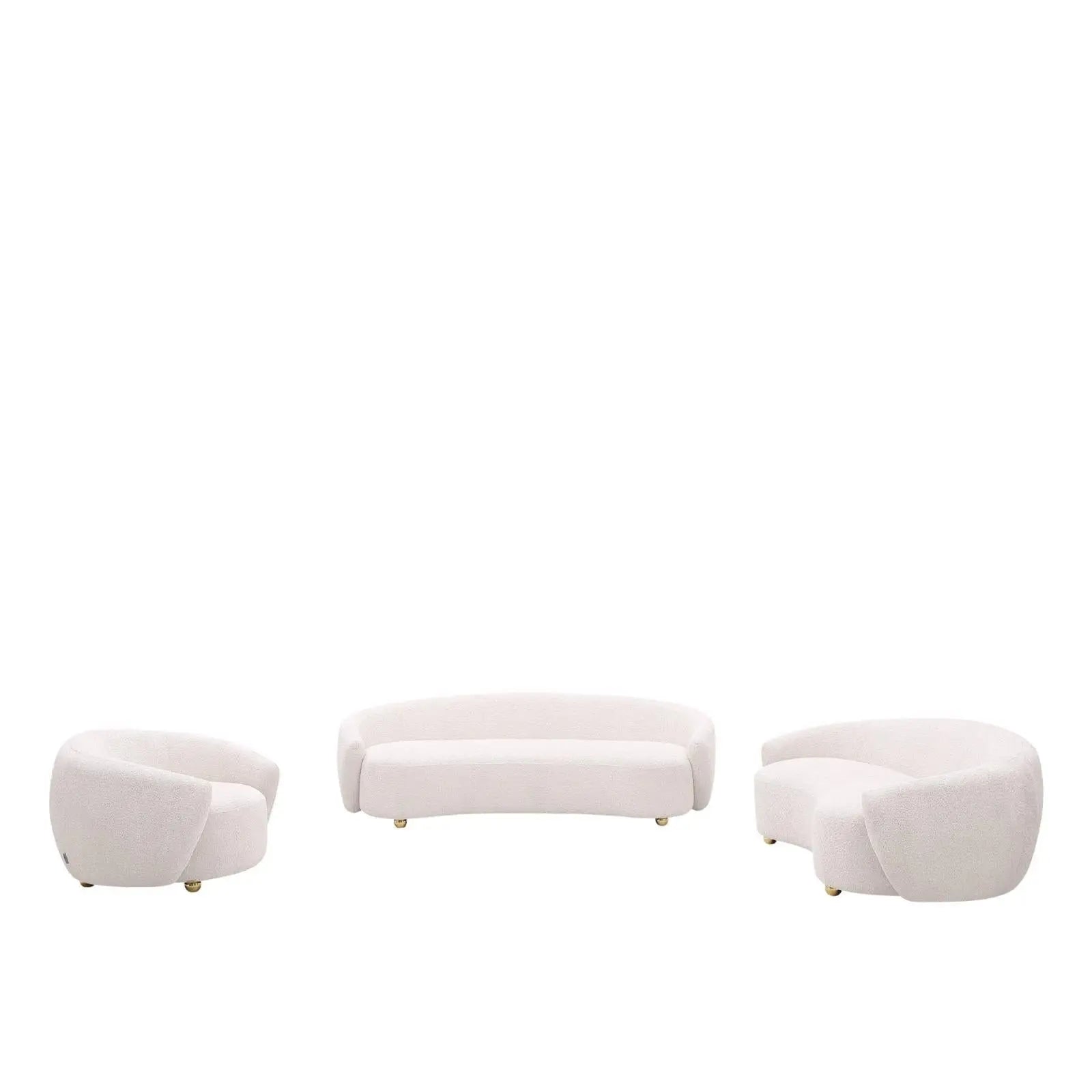 Primo White Ax Sofa Set