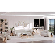 Primo White Ax Sofa Set