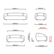 Primo White Ax Sofa Set