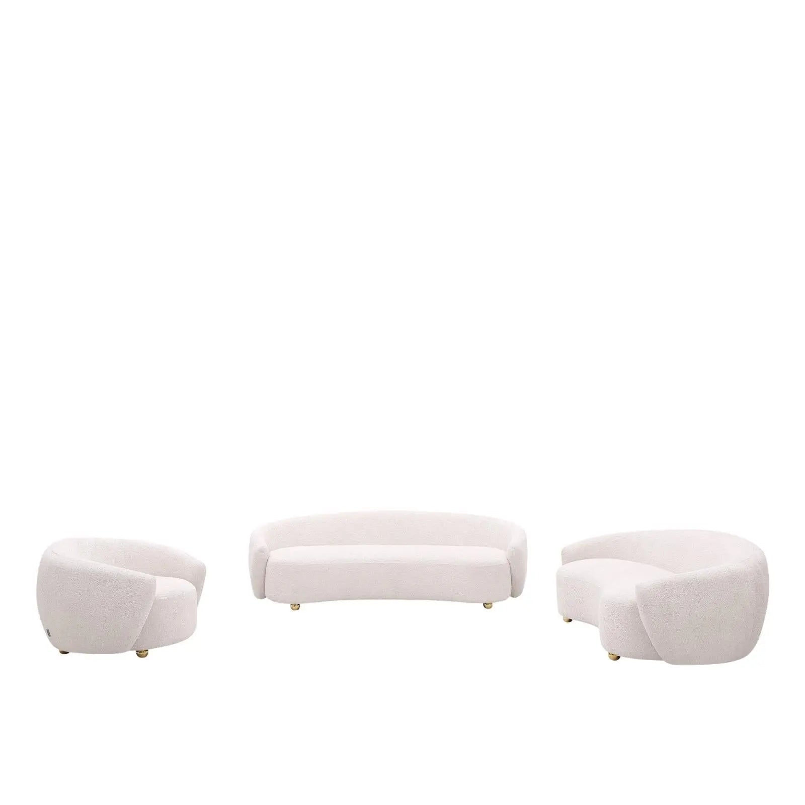 Primo White Modern Sofa Set