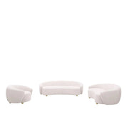 Primo White Modern Sofa Set
