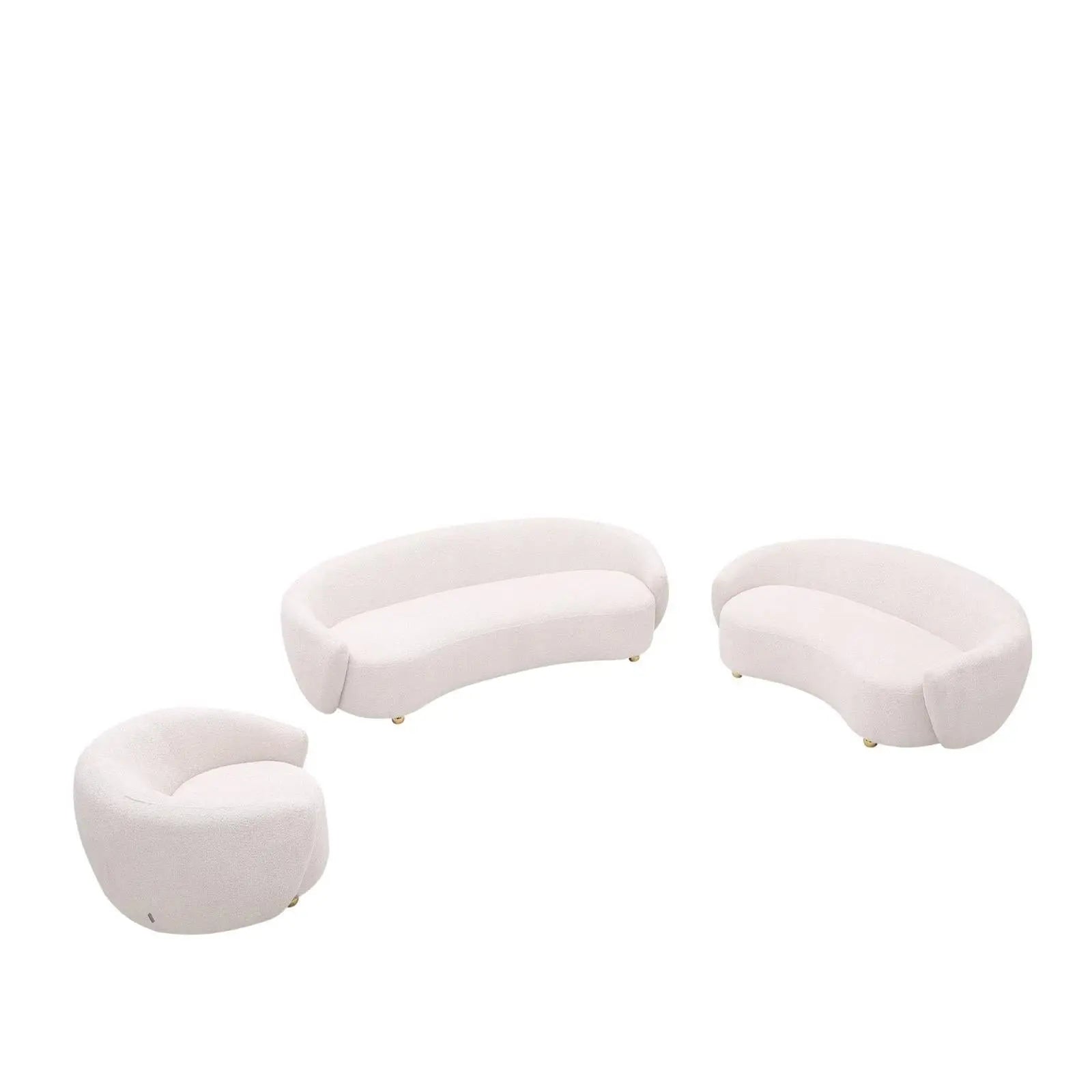 Primo White Stylish Sofa Set